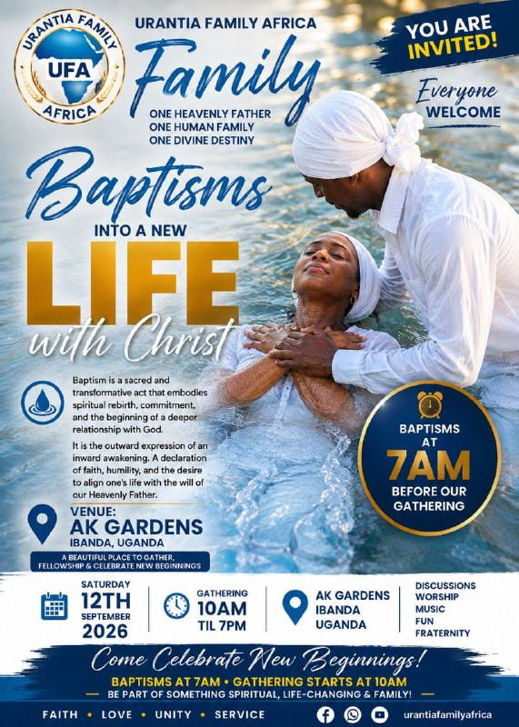 Flyer for Family Baptisms into a New Life with Christ